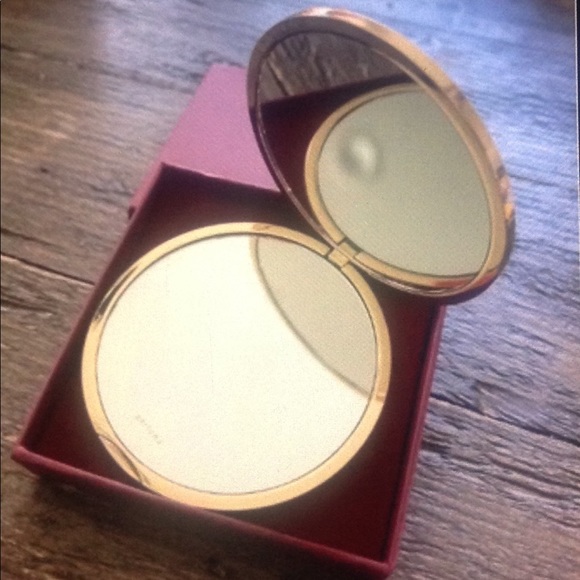 Gold-Tone Makeup Mirror Compact + Box NWOT - Picture 3 of 4